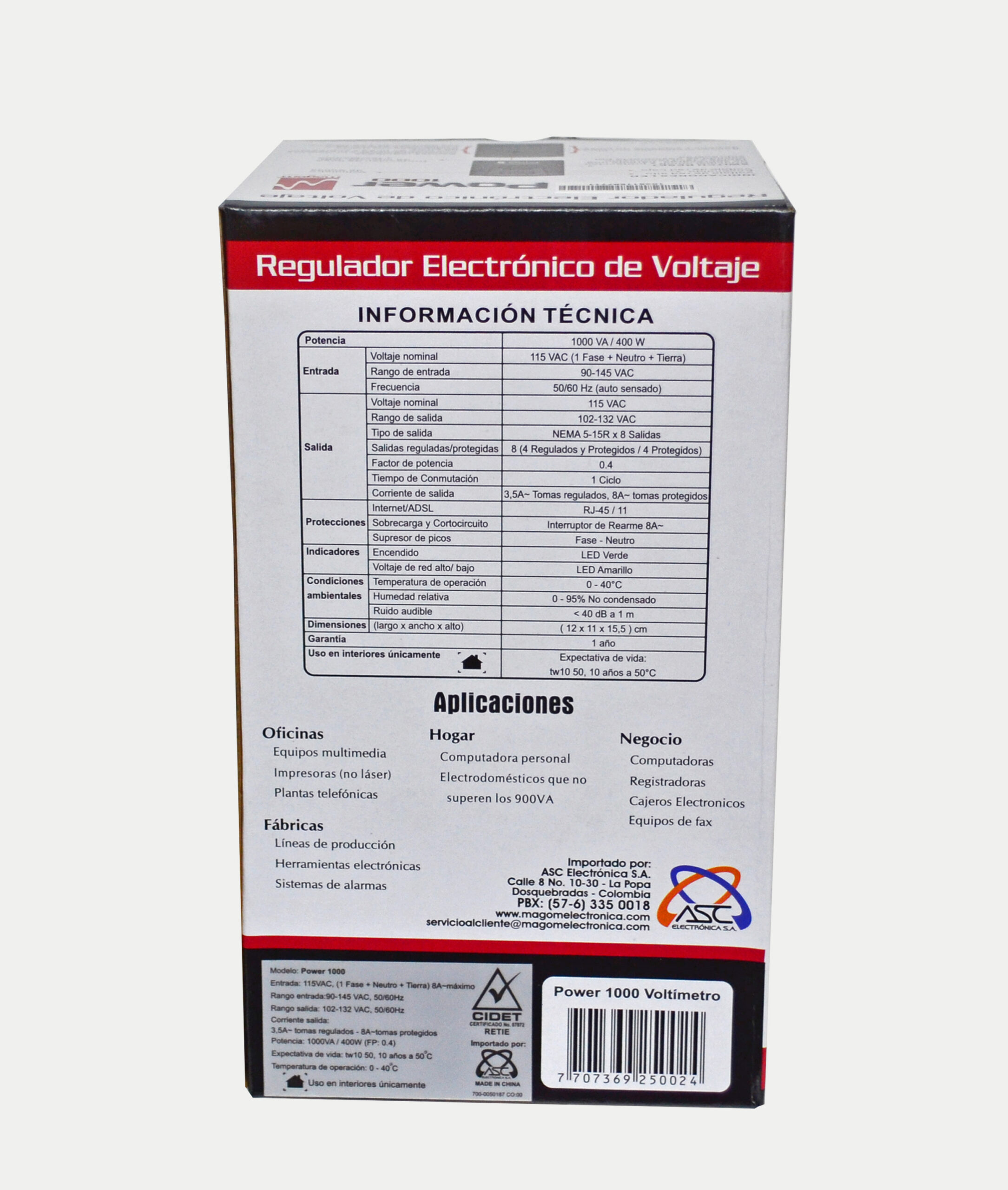 REGULADOR POWER 1000 8 TOMAS - Image 2
